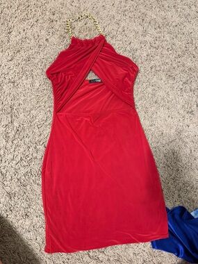 Red mini-Front Dress - QUIZ